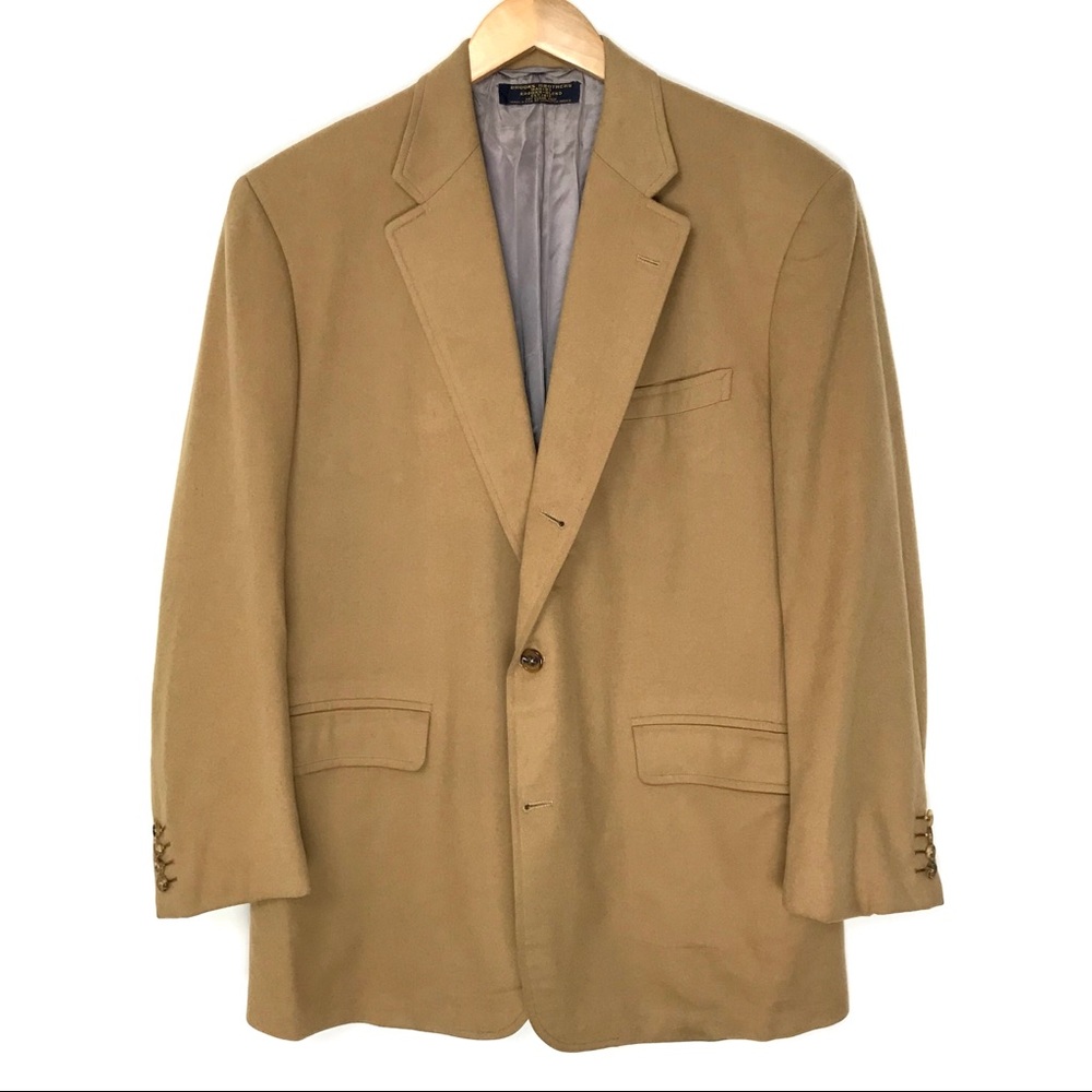 Brooks Brothers Makers 43L Tan Blazer Sportcoat